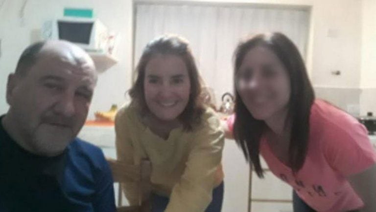 El asesino Fabián Lucini junto a su víctima María Marta Toledo y su pareja Juliana.