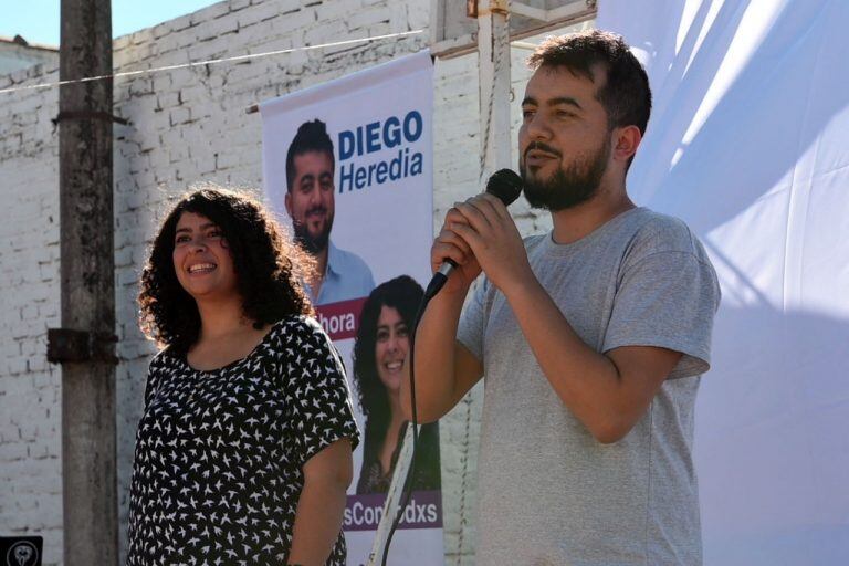 Diego Heredia y Saira Asúa, candidatos de Alta Gracia Somos Todxs.