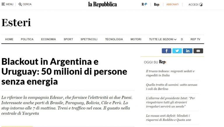 Diario la Repubblica, de Italia