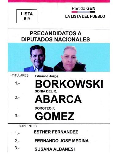 Partido GEN, uno de los que quedó fuera de las Elecciones generales