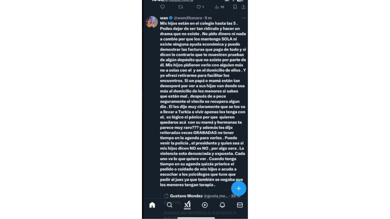 El descargo de Wanda Nara contra Mauro Icardi.