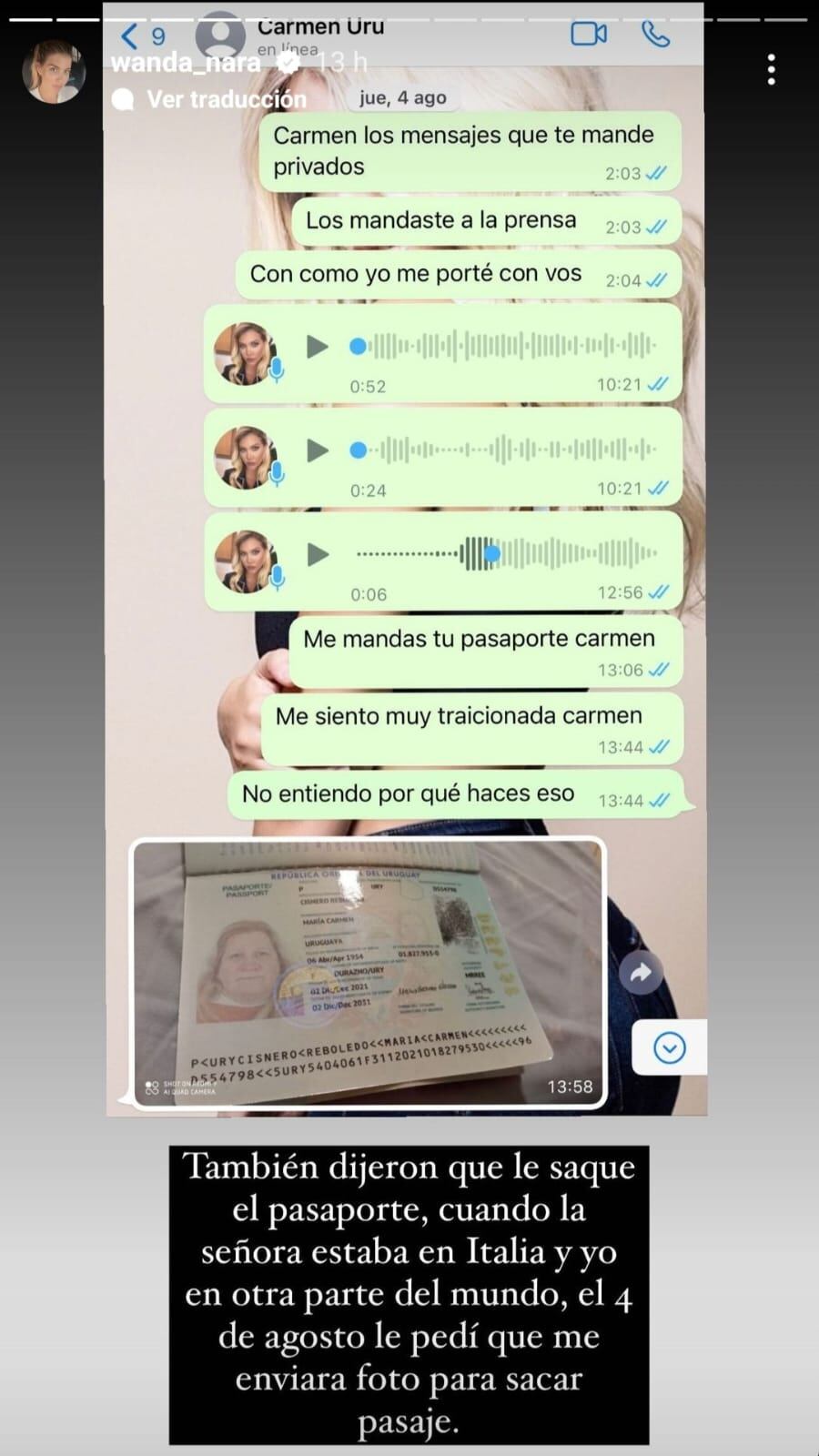 LA SEGUNDA HISTORIA DE WANDA NARA.