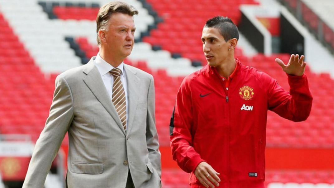 Louis Van Gaal y Ángel Di María se sacaron chispas en el Manchester United.