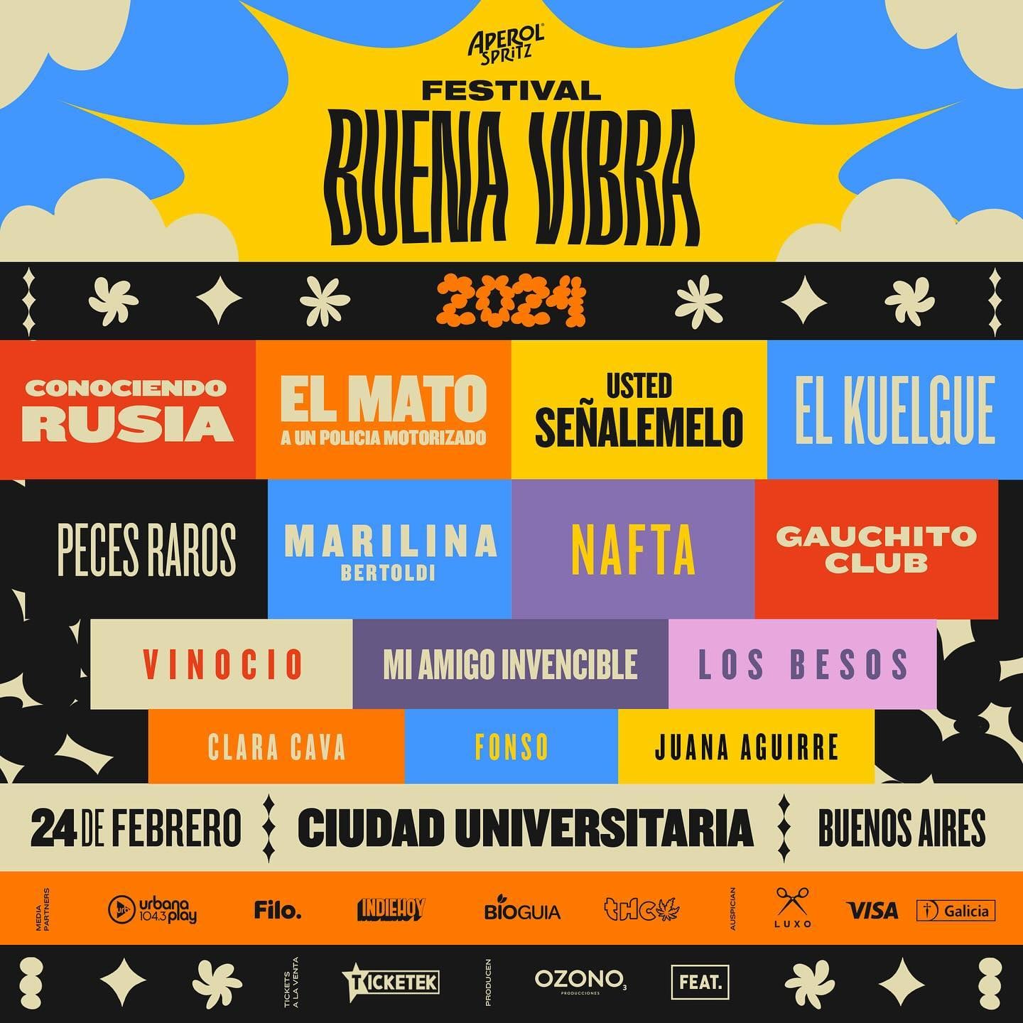 Llega la nueva edición del Festival Buena Vibra: line up completo, cuándo y dónde será