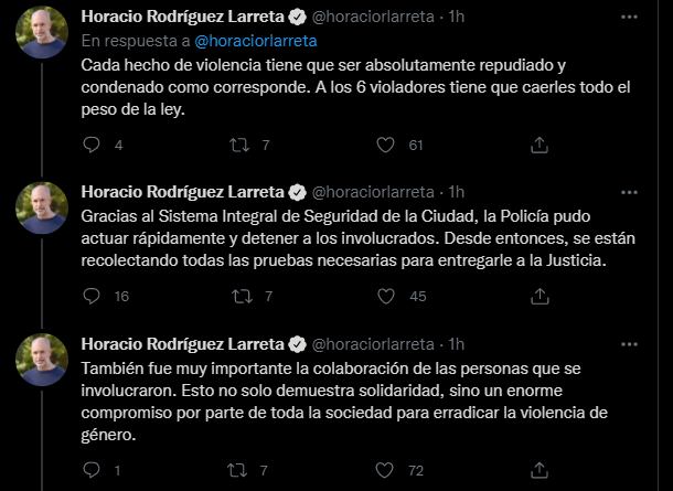 El jefe de Gobierno porteño pidió que "les caiga todo el peso de la ley" a los acusados de violar a una joven en Palermo.