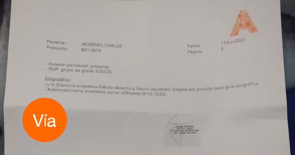 Estudios médicos y presupuesto de la operación para el recambio de cadera. Vende un bono contribución para ayudar a su papá.