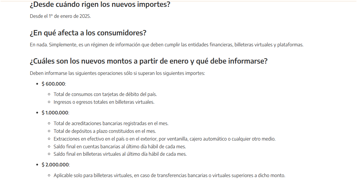 Cuánto puedo transferir en enero 2025