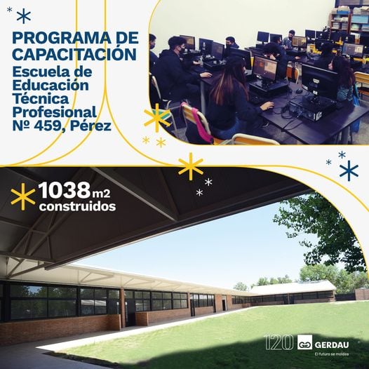 Gerdau desarrolla programa de capacitación en la Escuela Técnica N° 459 de Pérez (Gerdau)