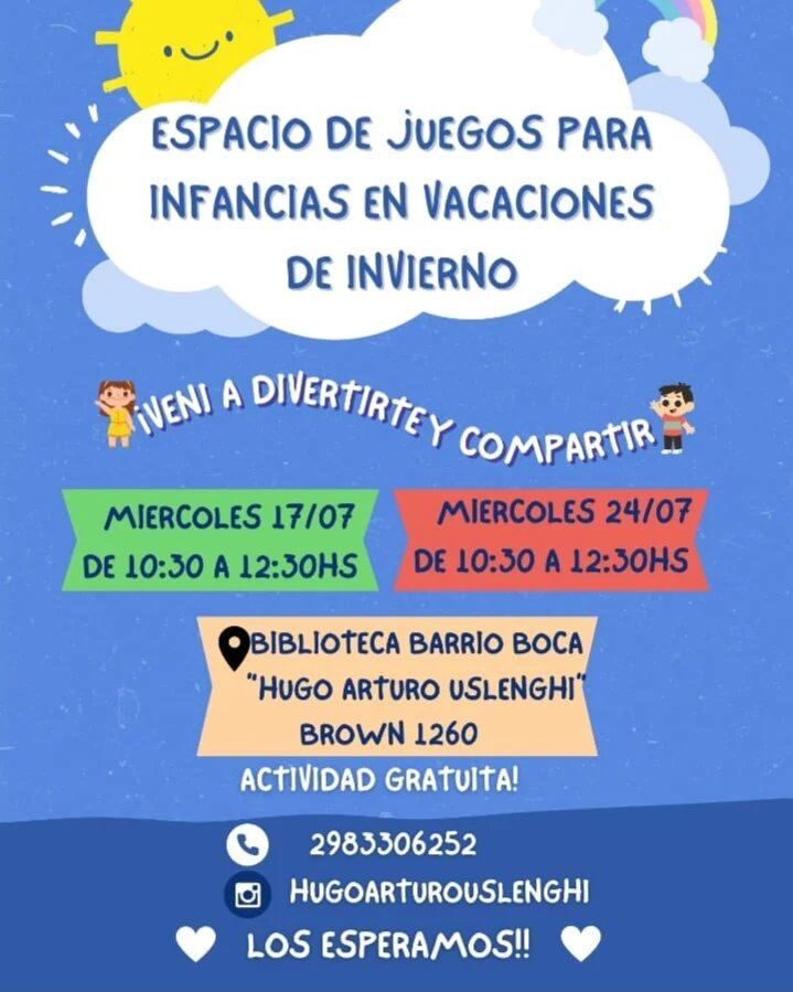 Vacaciones de Invierno en la Biblioteca del Barrio Boca