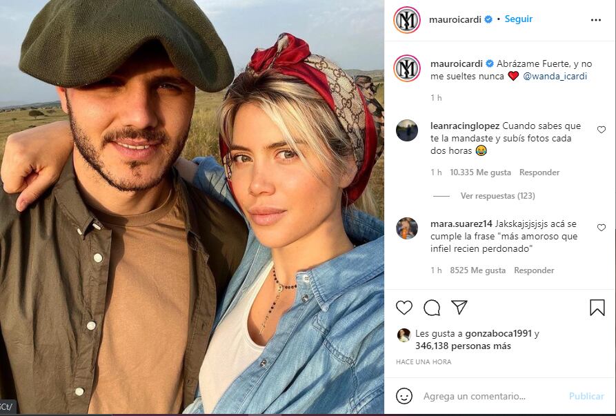 Icardi y un posteo dedicado a Wanda.