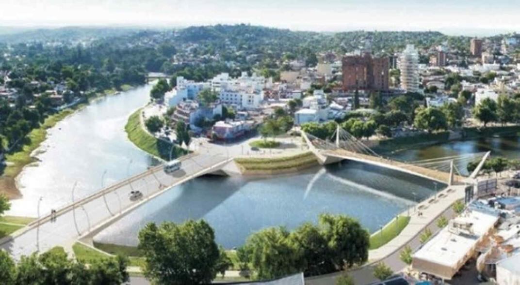 PUENTE EN CARLOS PAZ. Un nuevo puente, aunque solo peatonal, permitirá conectar los dos centros.