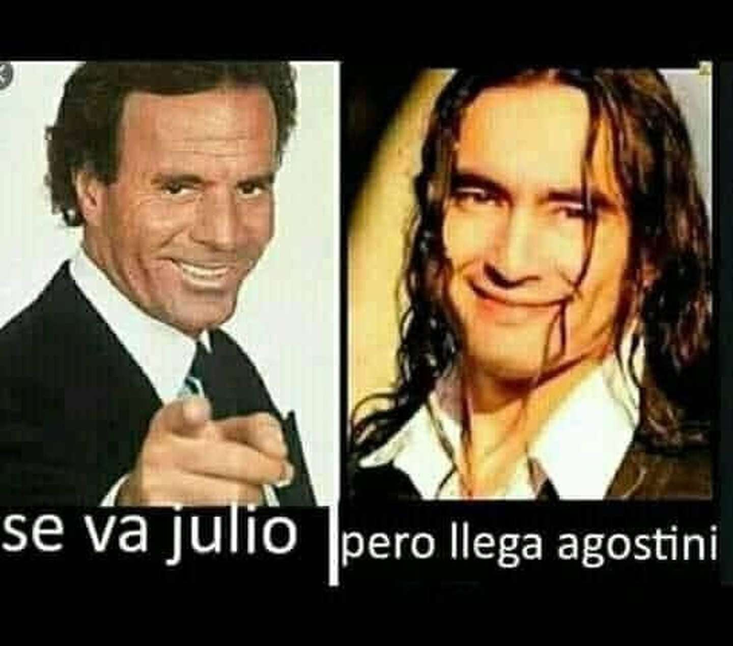 Memes de Julio Iglesias y Daniel Agostini.