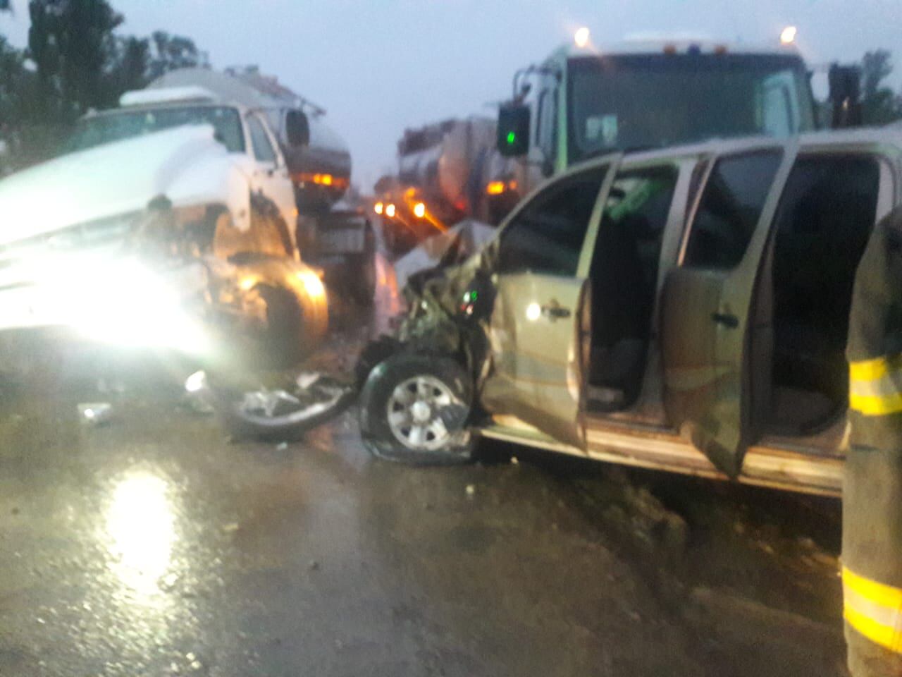 Accidente en camino rural de la localidad de Tránsito