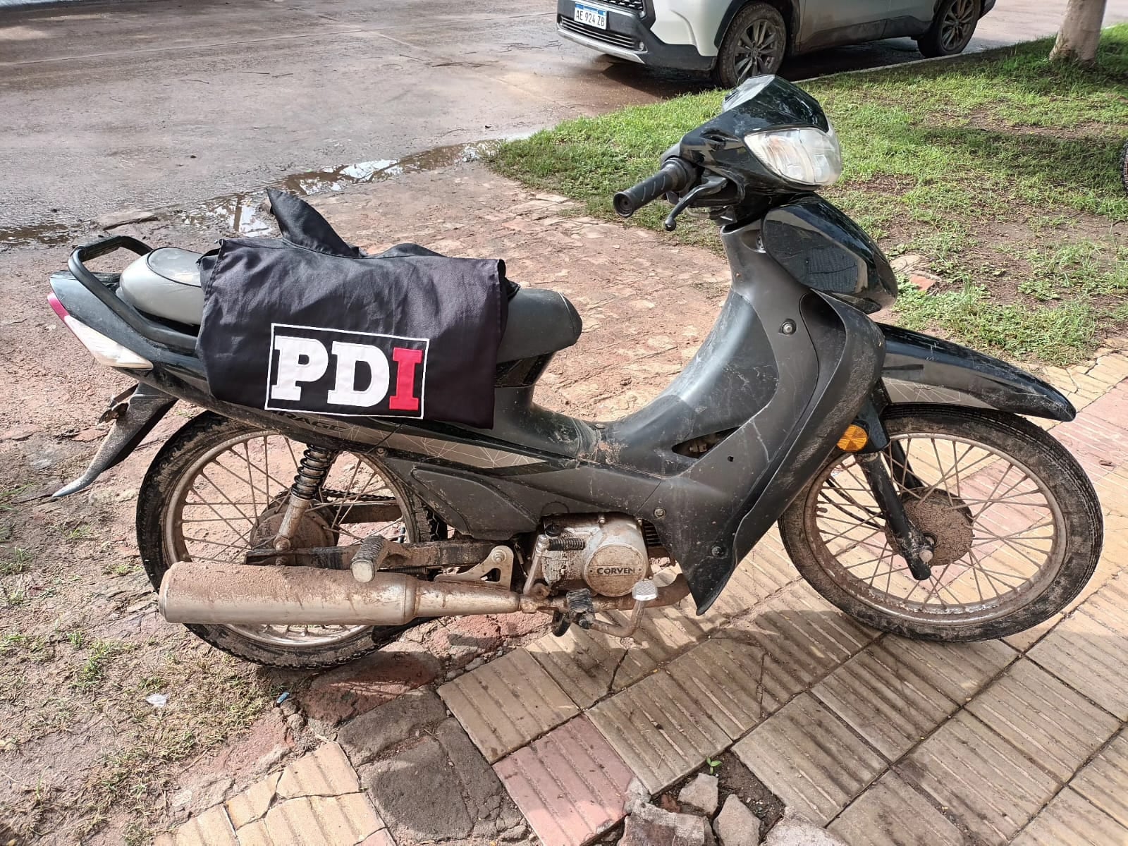 La moto recuperada en Tostado