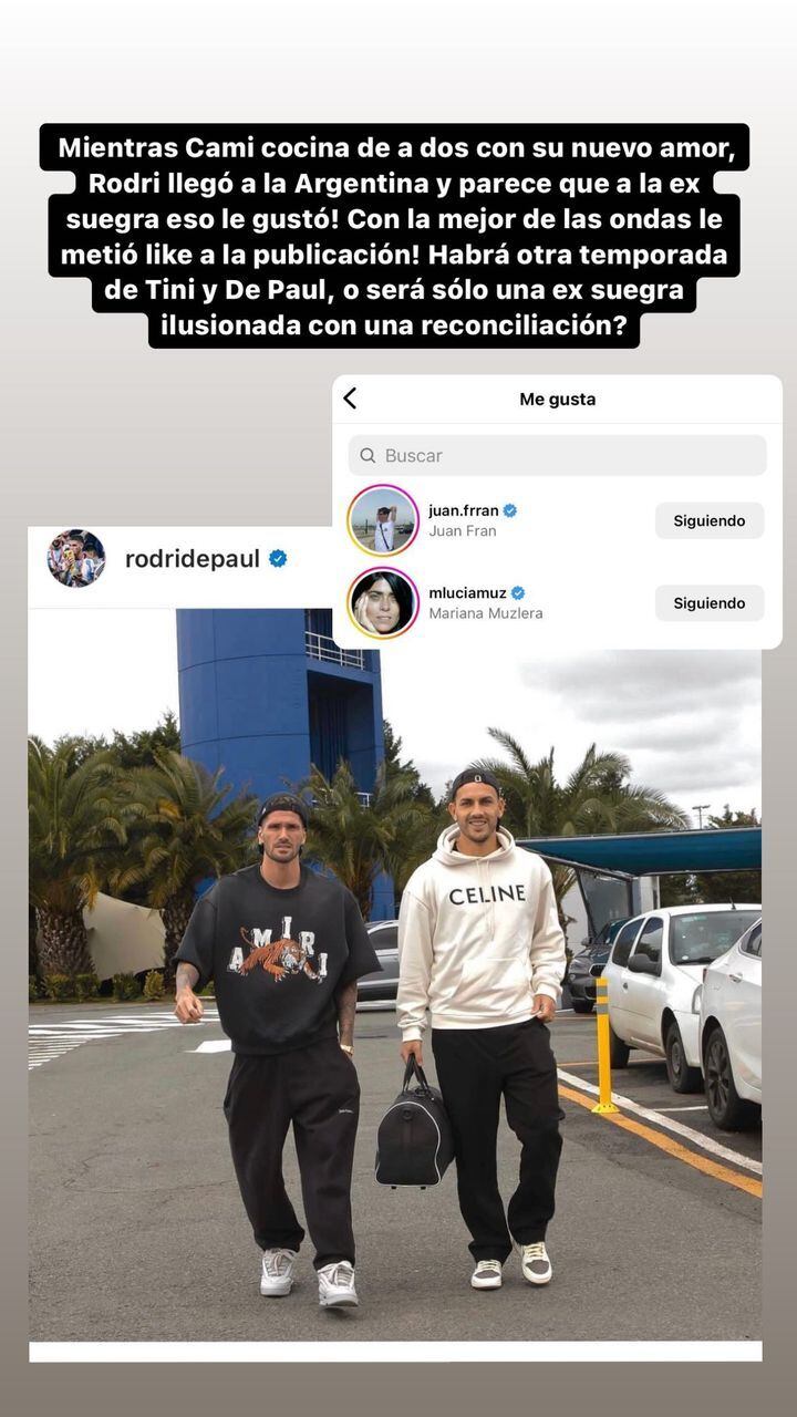 La inesperada actitud de la mamá de Tini Stoessel con Rodrigo De Paul que reanimó los rumores de reconciliación