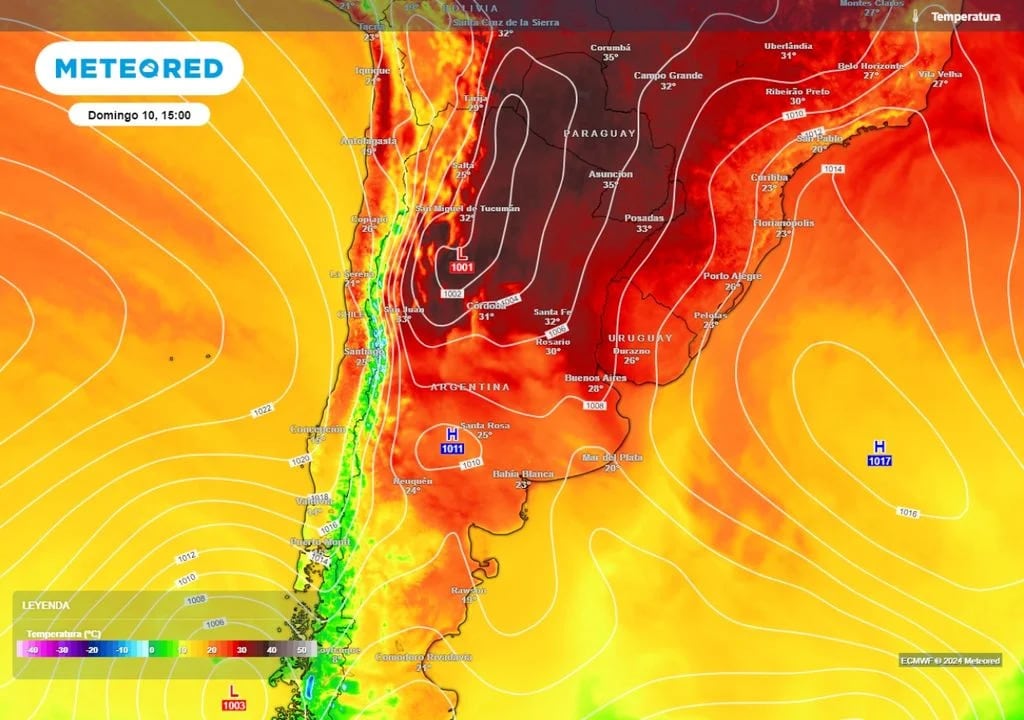 Calor durante el fin de semana.