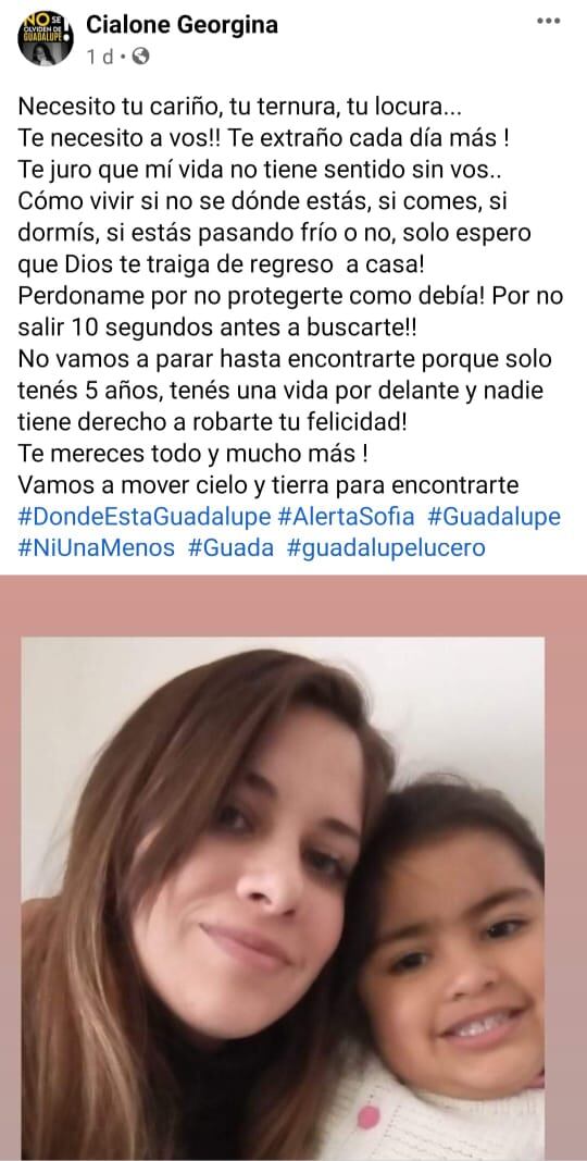 Georgina Cialone realizó un fuerte descargo en las redes sociales.