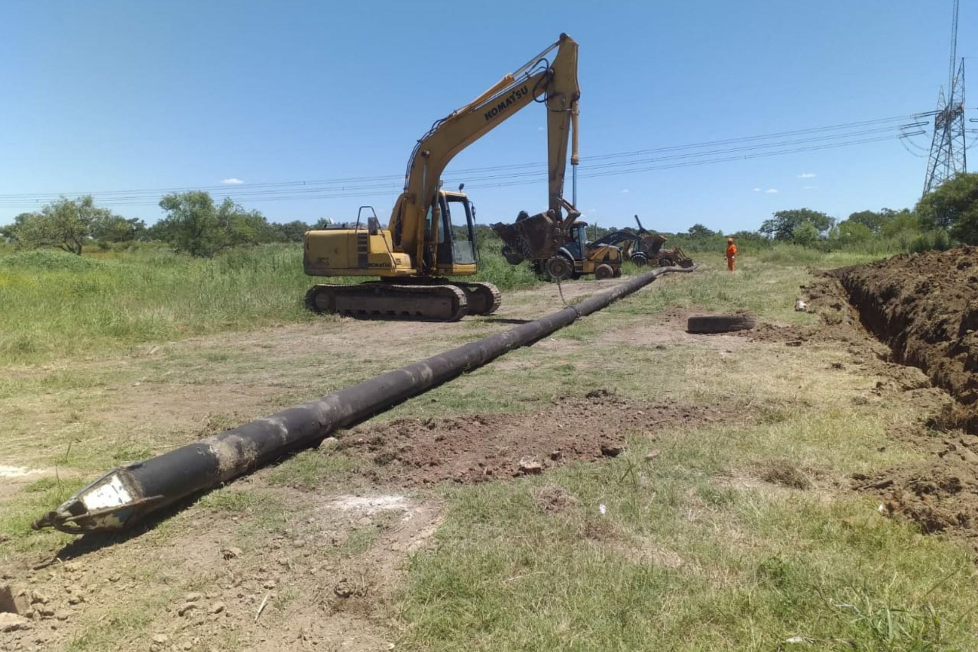 Más del 80 por ciento de avance de obra en el Sistema cloacal en Ceibas