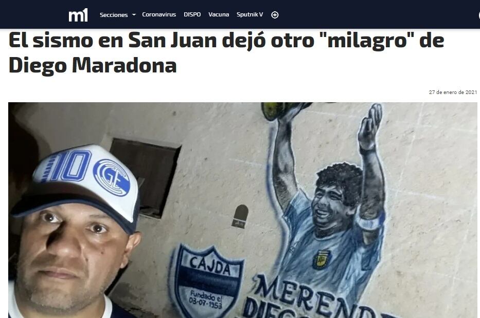 La "milagrosa" historia del mural fue replicada por medios de todo el país.