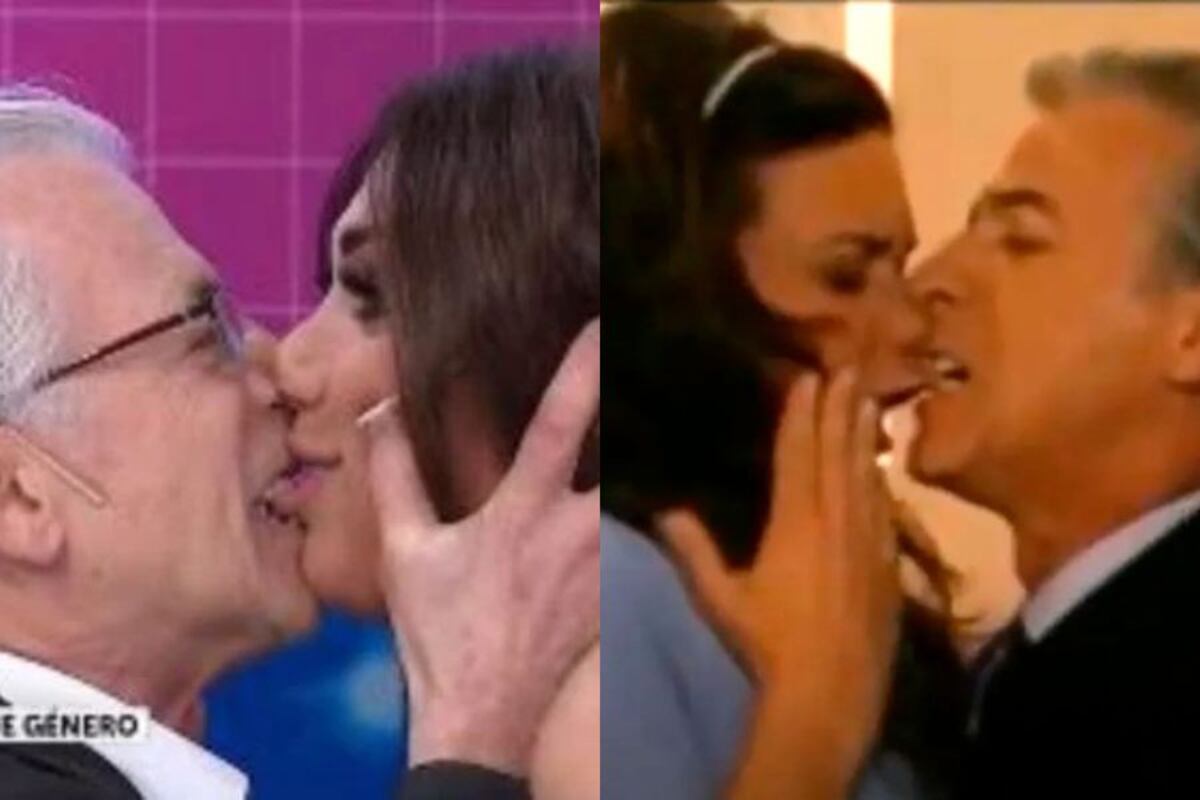 Gerardo Romano besó a Flor de la V para recrear la escena por la que fue denunciado