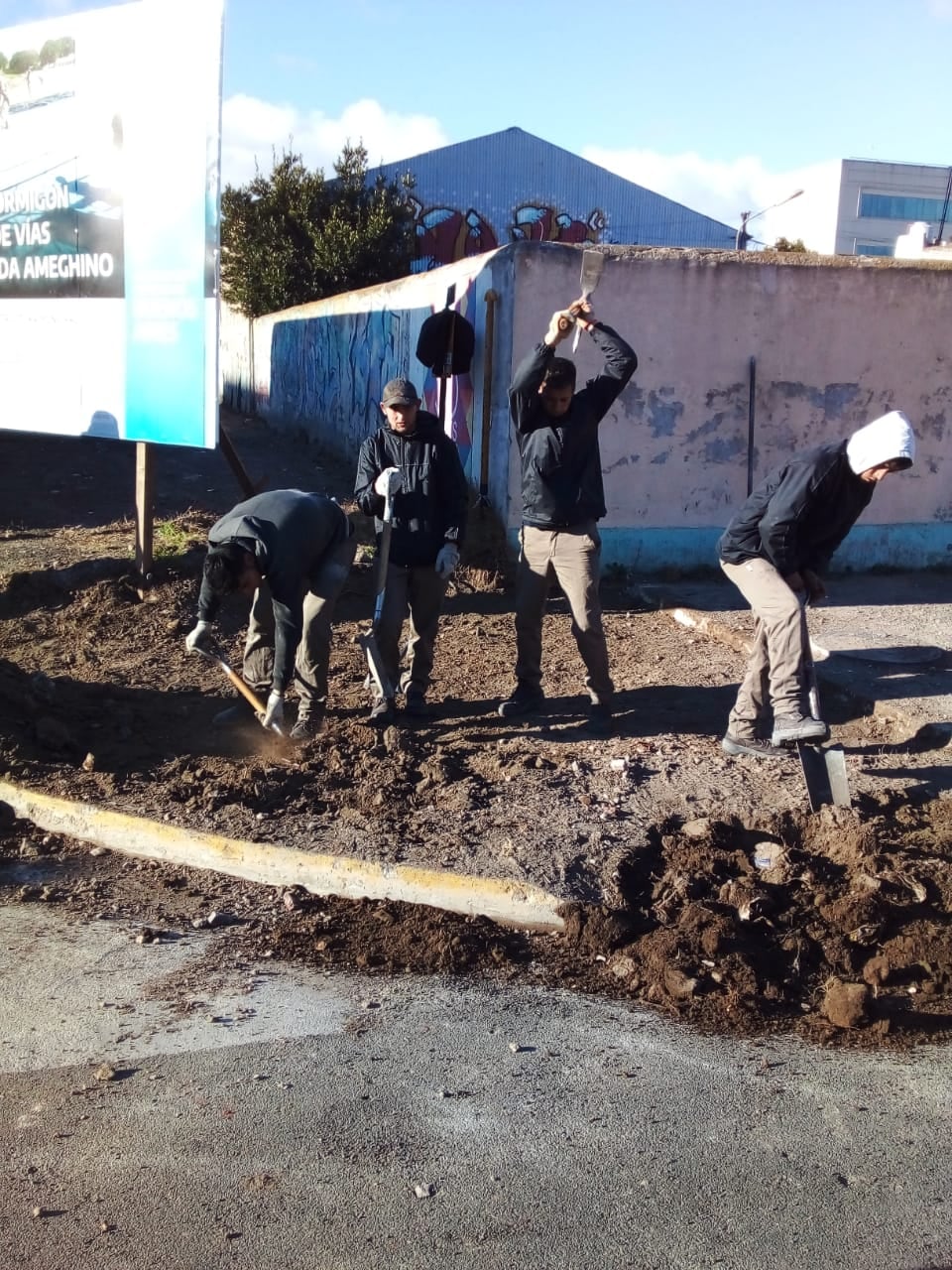 Trabajos de obras Públicas en Tres Arroyos