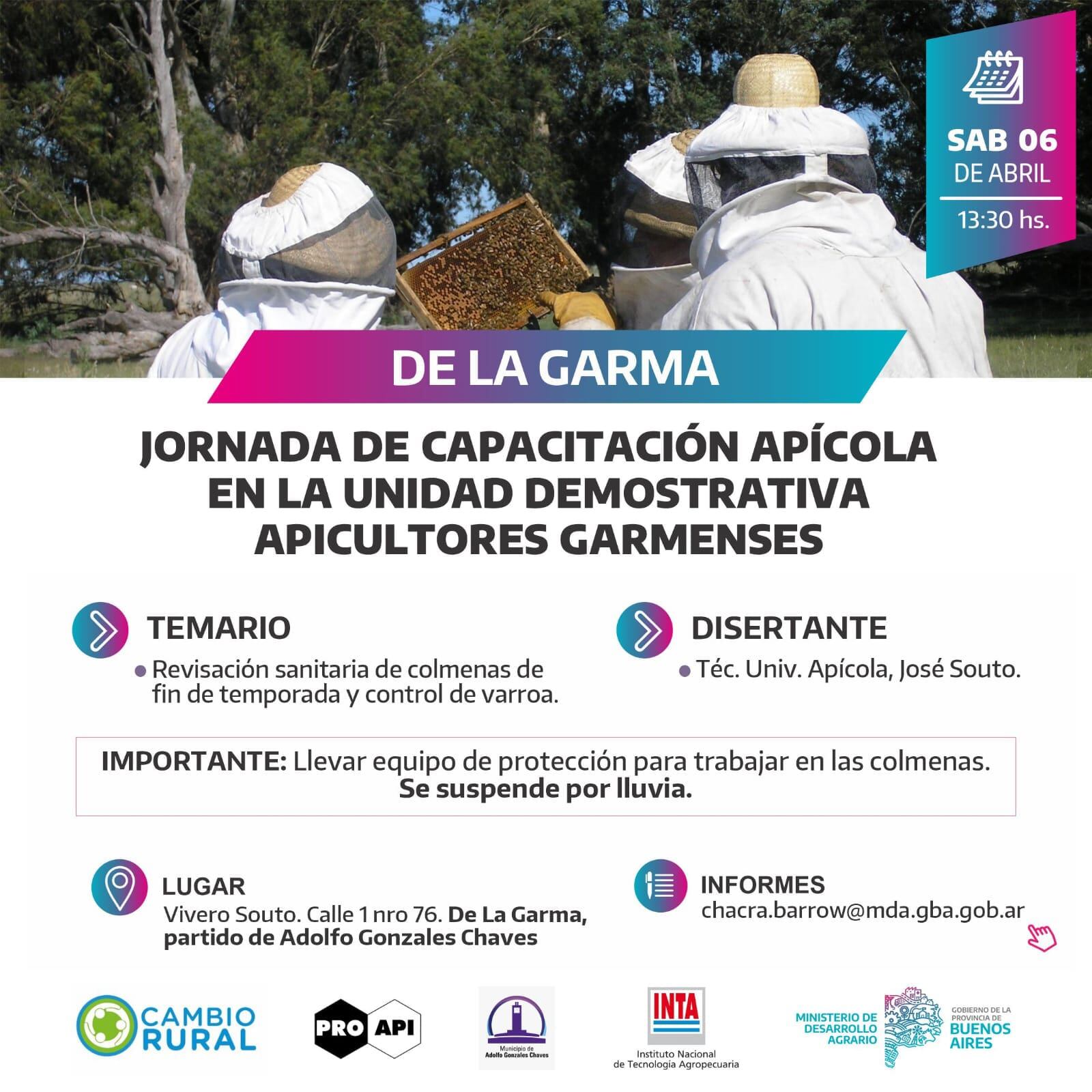 Jornada de Capacitación apícola en De la Garma