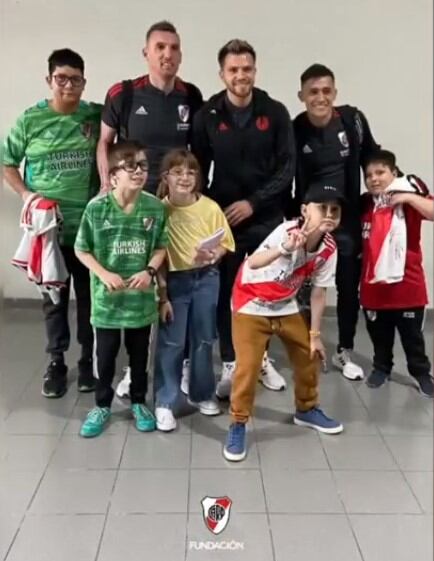 La acción solidaria de Pablo Solari y otros jugadores de River Plate.