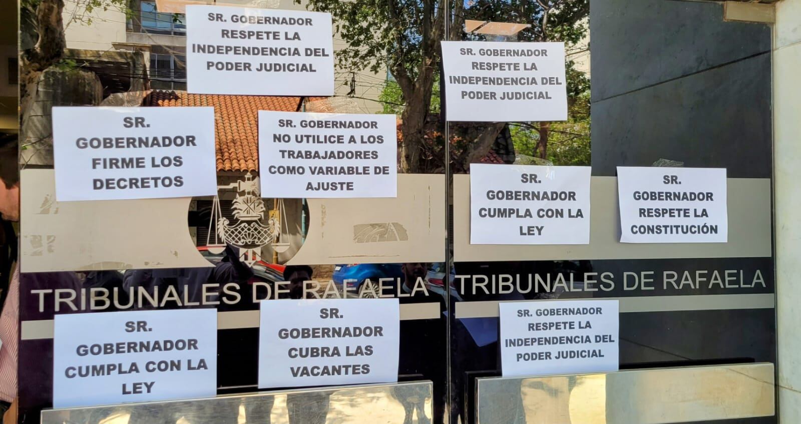 Masiva protesta de trabajadores y funcionarios judiciales en Rafaela