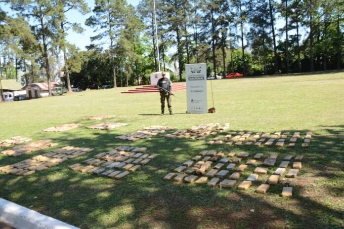 Colonia Mado: incautaron más de 300 kilos de marihuana abandonados en una vegetación