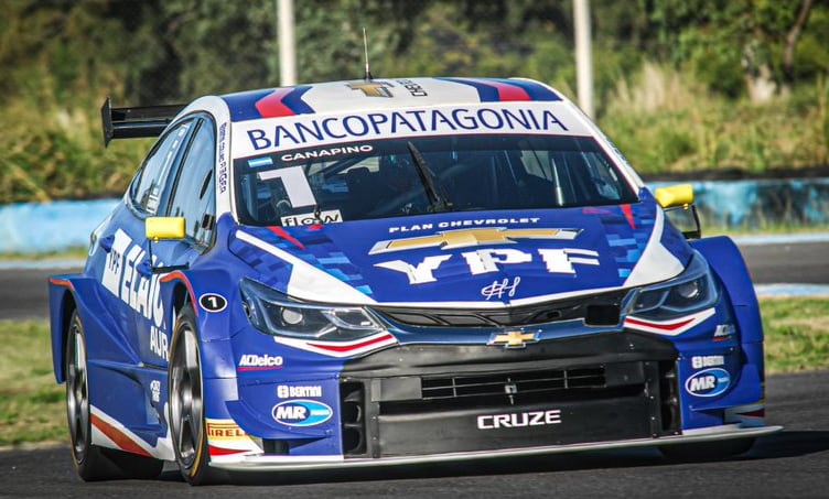 Canapino dominó durante la primera parte, pero una falla en su Chevrolet lo obligó a desertar.