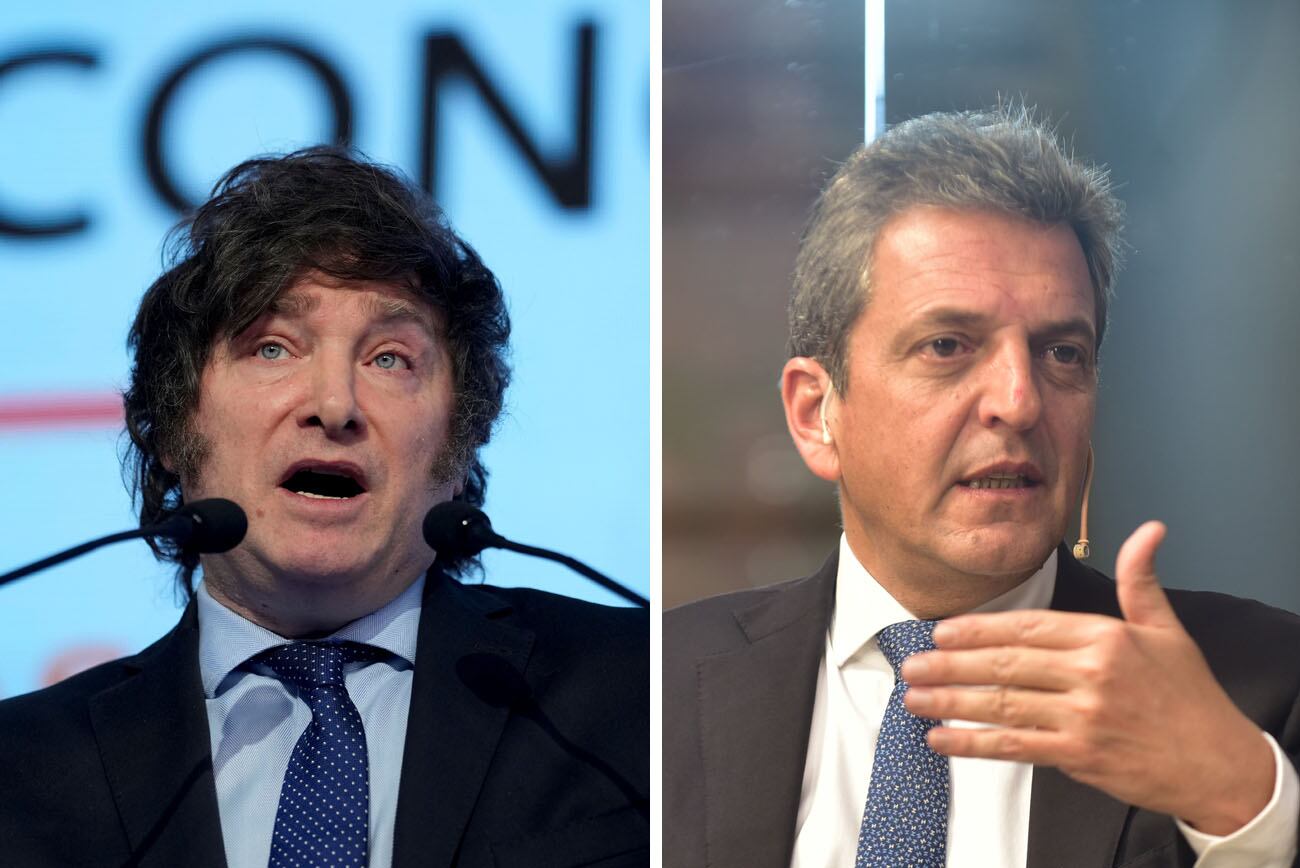 Javier Milei y Sergio Massa, candidatos a presidente 2023.