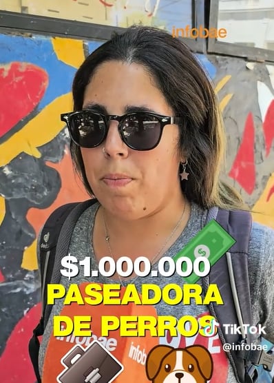 Sueldo de paseadora de perros.