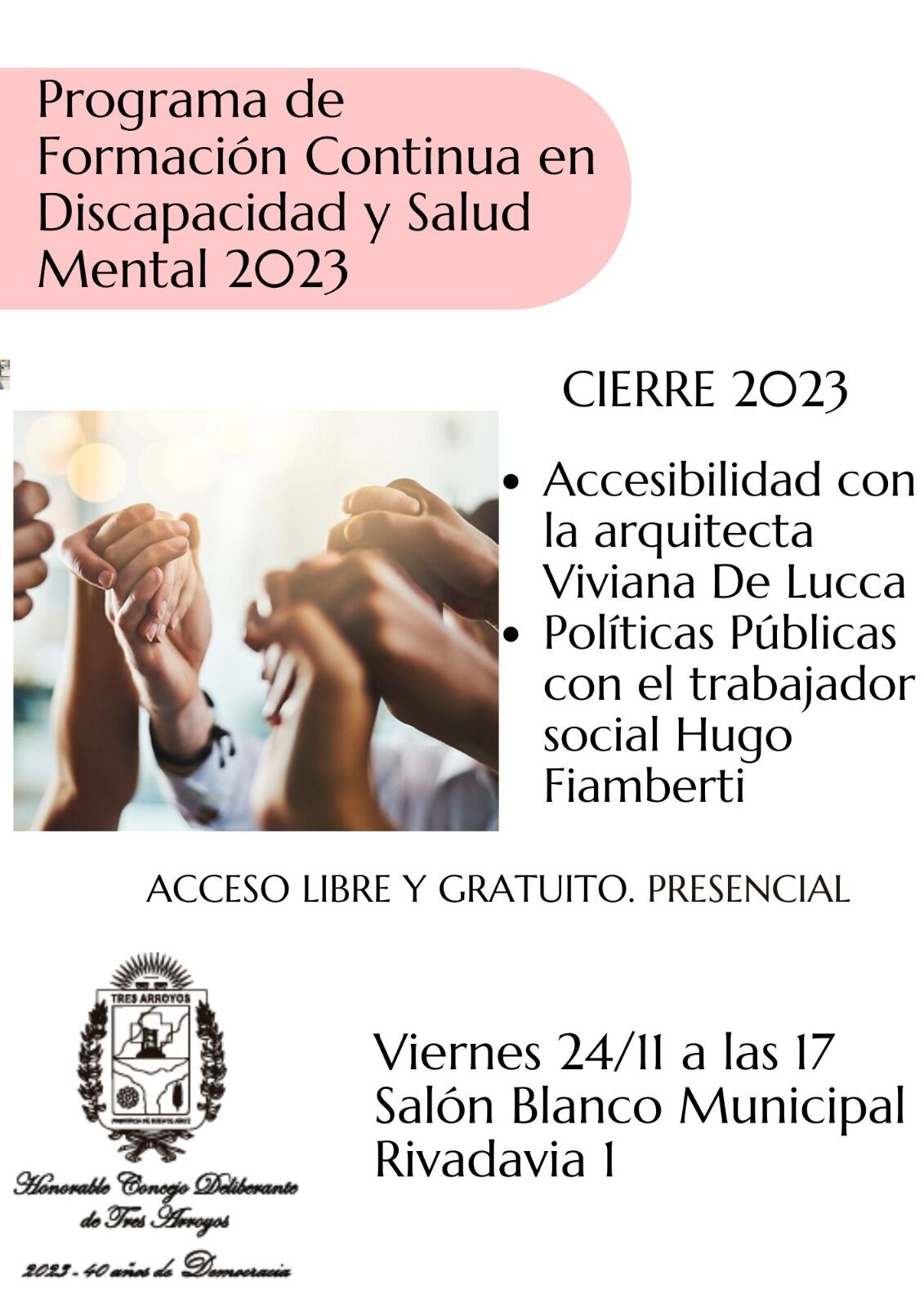 Accesibilidad y políticas públicas en el cierre del Programa de Formación Continua en Discapacidad del Concejo