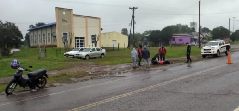 Intentó esquivar un perro y despistó sobre la cinta asfáltica.