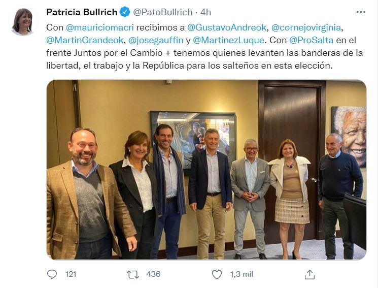 El tuit de Patricia Bullrich