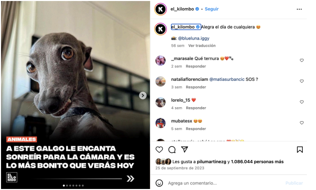 Con 4.8 millones de seguidores en Instagram y un score de 9.93, El Kilombo se ha convertido en un referente del humor argento.