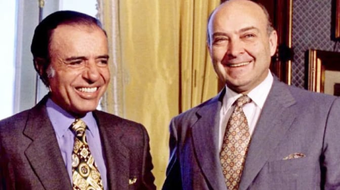 Carlos Menem junto a Domingo Cavallo.