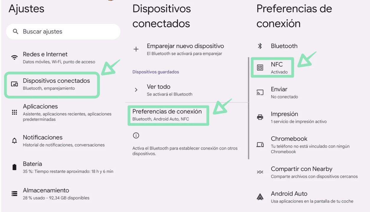 Cómo activar el NFC en Android