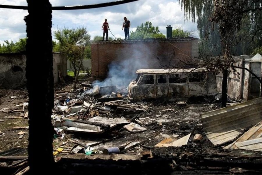 Las tropas rusas avanzan cada vez más en la región de Lugansk, en el este de Ucrani. EFE/ Orlando Barría.