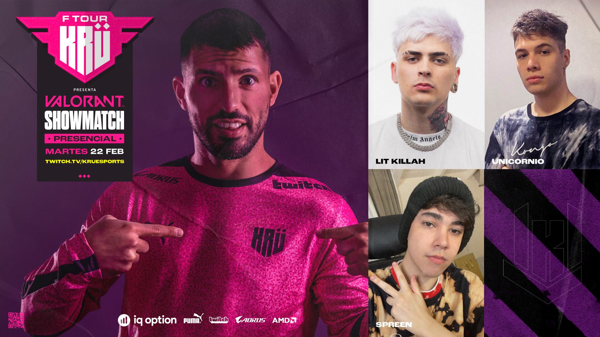 Lit Killah será parte de un evento de KRÜ y formará equipo con Unicornio y Spreen