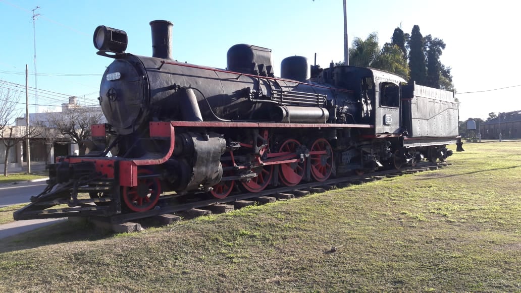 Locomotora a vapor en Balnearia