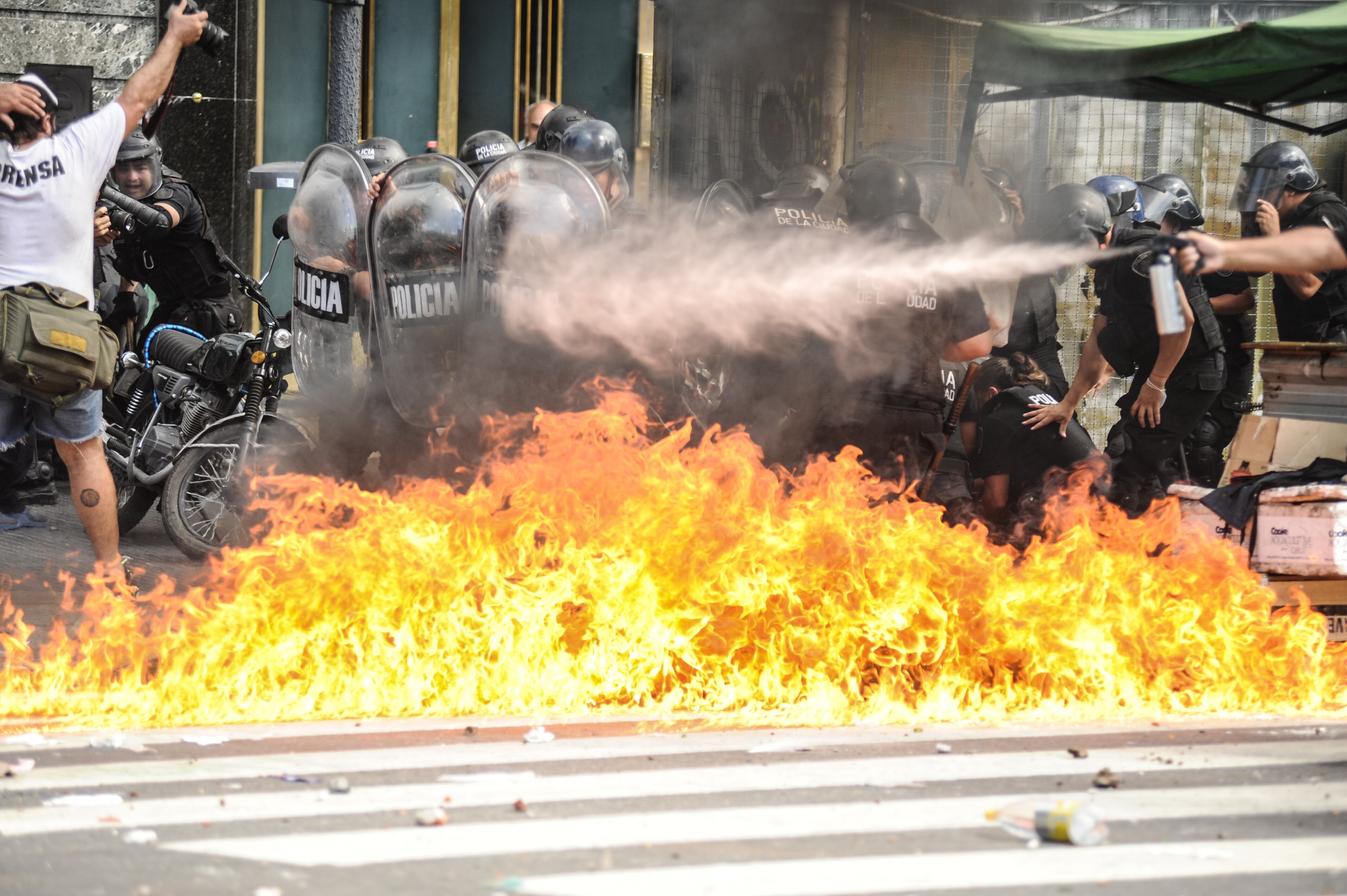 Incidentes en el Congreso durante la sesión en Diputados. Foto Federico Lopez Claro