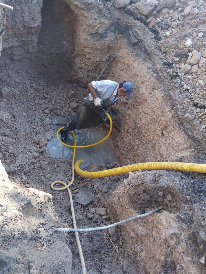 Obras Sanitarias de Tres Arroyos trabajó en distintos puntos de la ciudad