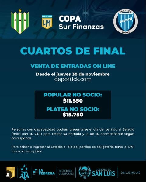 Entradas para Godoy Cruz- Banfield