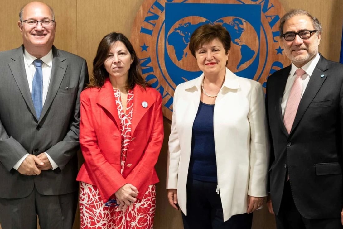 Washington. Silvina Batakis se reunió con Kristalina Georgieva este lunes. (Foto / FMI)