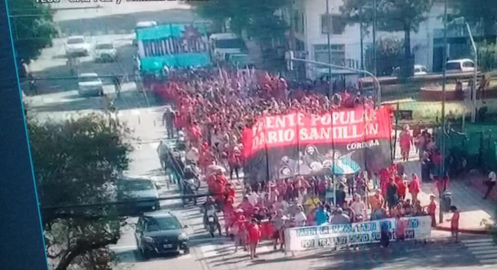 Policía Caminera captó la movilización con sus cámaras de seguridad e informó los sectores a evitar.