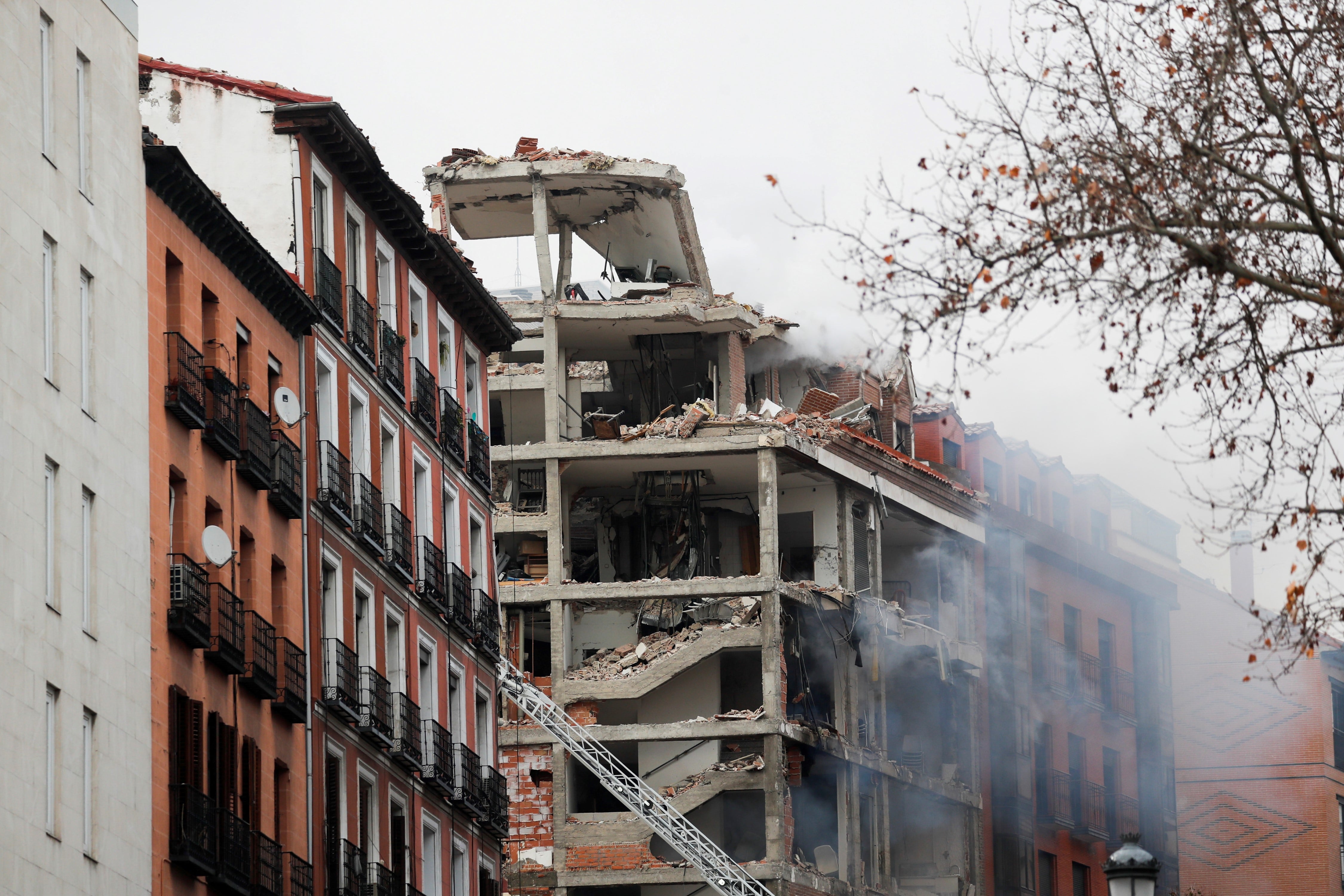 Explosión en el centro de Madrid, en España