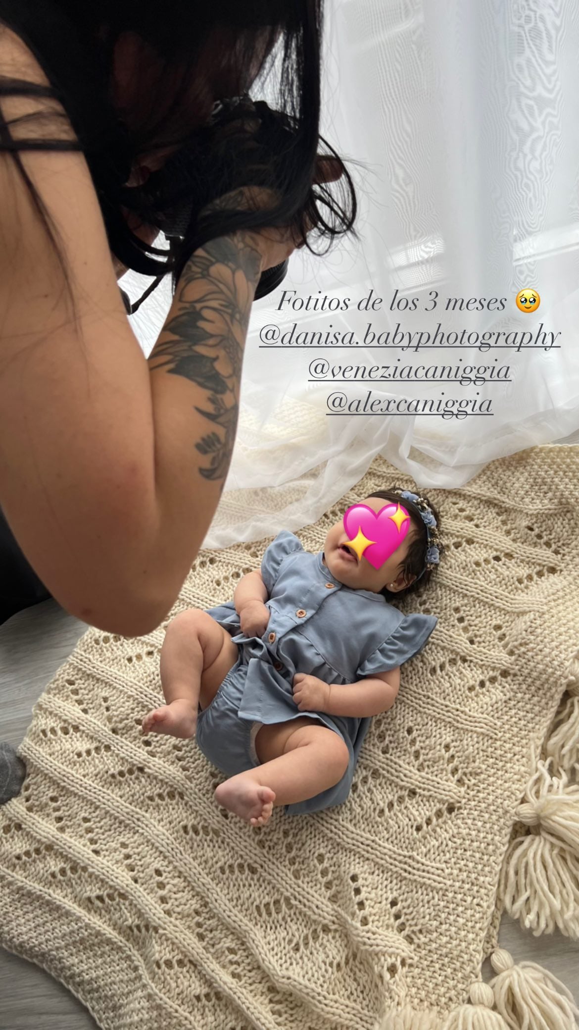 La foto de Venezzia Caniggia a sus tres meses