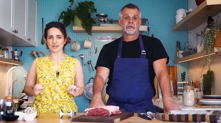 Christian Petersen enseñó a hacer milanesas perfectas con Paulina Cocina