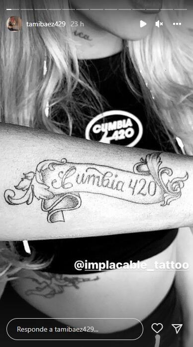 El nuevo tatuaje de Tamara Baéz